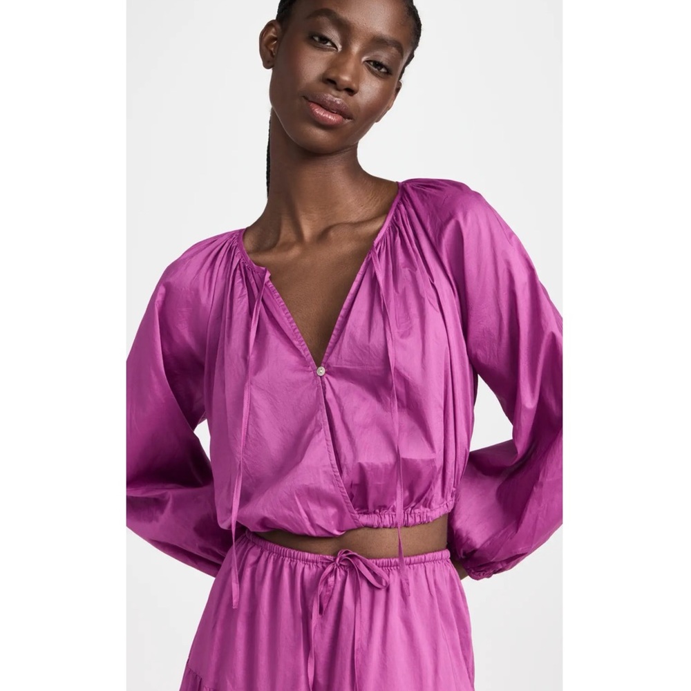 Rails Pink Katia Cropped Cotton Top